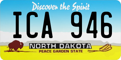 ND license plate ICA946