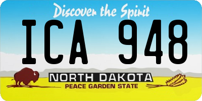 ND license plate ICA948