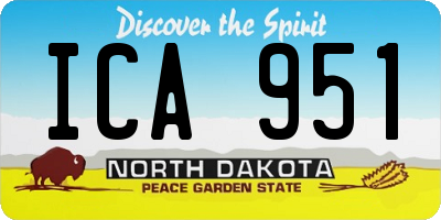 ND license plate ICA951