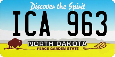 ND license plate ICA963