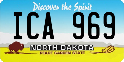 ND license plate ICA969