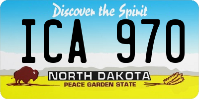 ND license plate ICA970