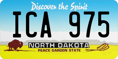 ND license plate ICA975