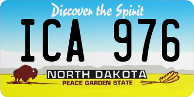 ND license plate ICA976
