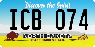 ND license plate ICB074