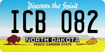 ND license plate ICB082