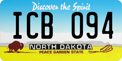 ND license plate ICB094