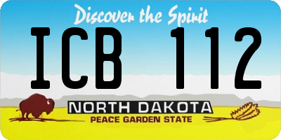 ND license plate ICB112