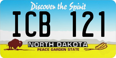 ND license plate ICB121