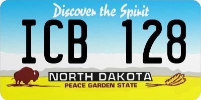 ND license plate ICB128