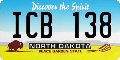 ND license plate ICB138