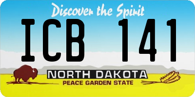 ND license plate ICB141