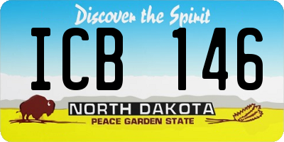 ND license plate ICB146