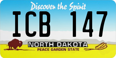 ND license plate ICB147