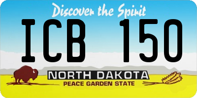 ND license plate ICB150
