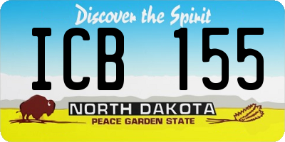 ND license plate ICB155