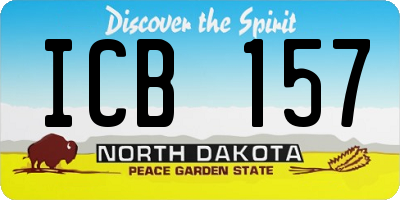 ND license plate ICB157