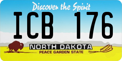 ND license plate ICB176