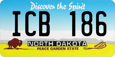 ND license plate ICB186