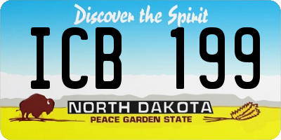 ND license plate ICB199