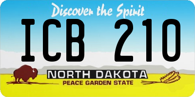 ND license plate ICB210