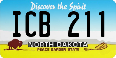 ND license plate ICB211