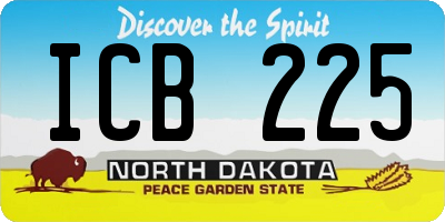ND license plate ICB225