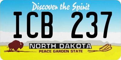 ND license plate ICB237