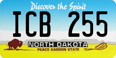 ND license plate ICB255