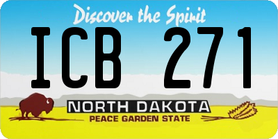 ND license plate ICB271