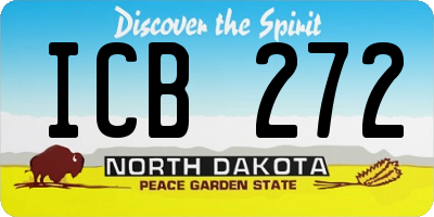 ND license plate ICB272