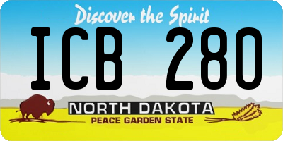 ND license plate ICB280