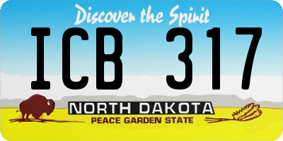 ND license plate ICB317