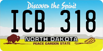 ND license plate ICB318