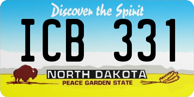 ND license plate ICB331