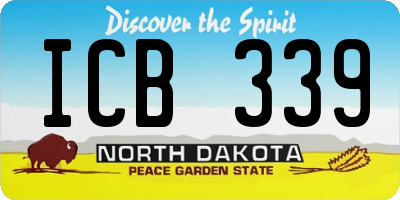 ND license plate ICB339