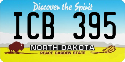 ND license plate ICB395