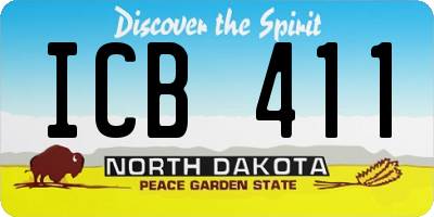 ND license plate ICB411