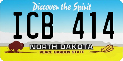 ND license plate ICB414