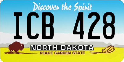 ND license plate ICB428