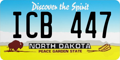 ND license plate ICB447