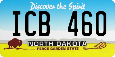 ND license plate ICB460