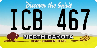 ND license plate ICB467