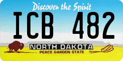 ND license plate ICB482