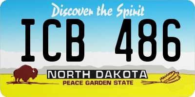 ND license plate ICB486