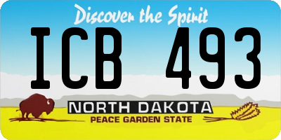 ND license plate ICB493