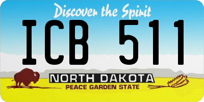 ND license plate ICB511