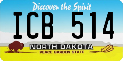ND license plate ICB514