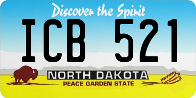 ND license plate ICB521