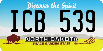 ND license plate ICB539